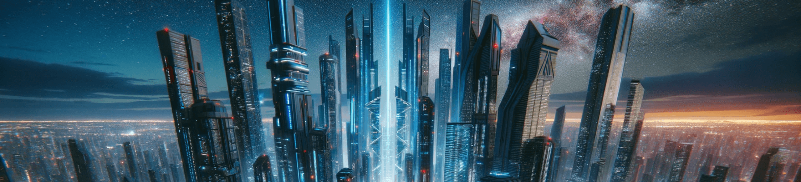 Futuristic city wide